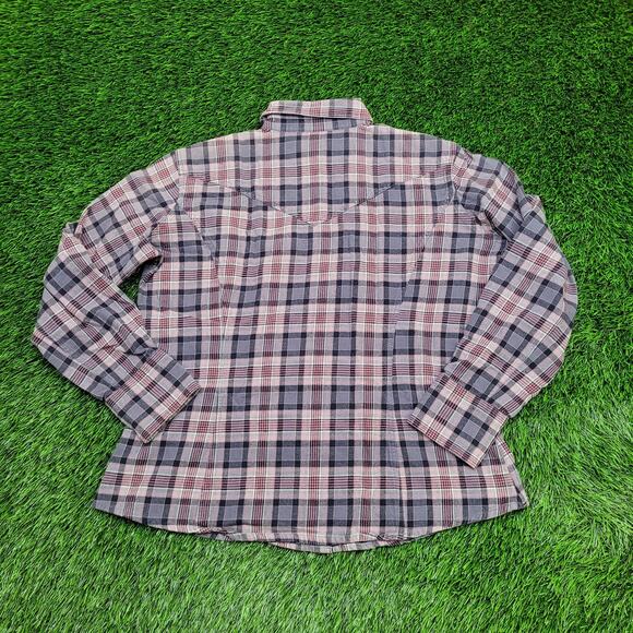 CARHARTT Western Plaid Button Shirt Womens Large 21x25 Yoke - Picture 2 of 13